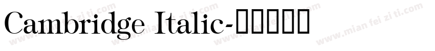 Cambridge Italic字体转换